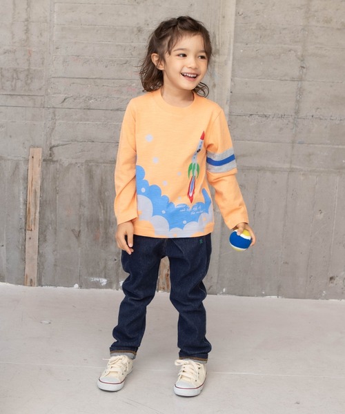 RAGMART（ラグマート）の「ニットデニムパンツ（その他パンツ・キッズ・グレー/ネイビー・110cm/130cm/120cm/100cm）」の9枚目の写真