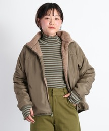 リバーシブルボアブルゾン