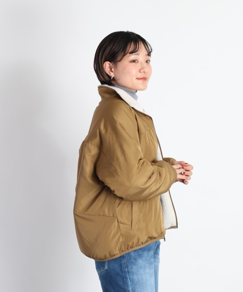 cepo(セポ)の「リバーシブルボアブルゾン(ブルゾン・レディース・オレンジ/グレー/オフホワイト・M)」の8枚目の写真