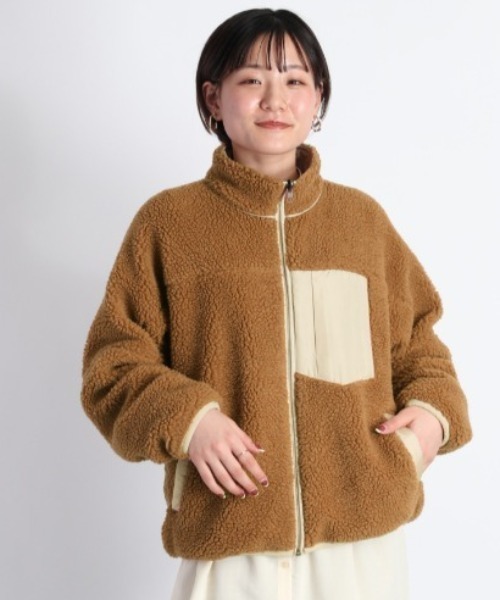 cepo(セポ)の「リバーシブルボアブルゾン(ブルゾン・レディース・オレンジ/グレー/オフホワイト・M)」の18枚目の写真