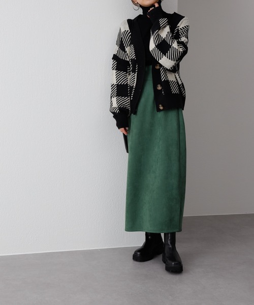 COLONY 2139（コロニートゥーワンスリーナイン）の「チェック柄ジャガードニット短丈カーディガン（カーディガン/ボレロ・レディース・ブラック/ベージュ/ブルー・FREE）」の9枚目の写真