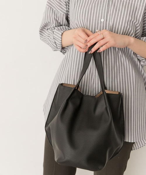 RODE SKO（ロデスコ）の「2WAYタックトートバッグ（トートバッグ・レディース・ブラック/ベージュ/グリーン/グレー/ライトブルー・ONE）」の17枚目の写真