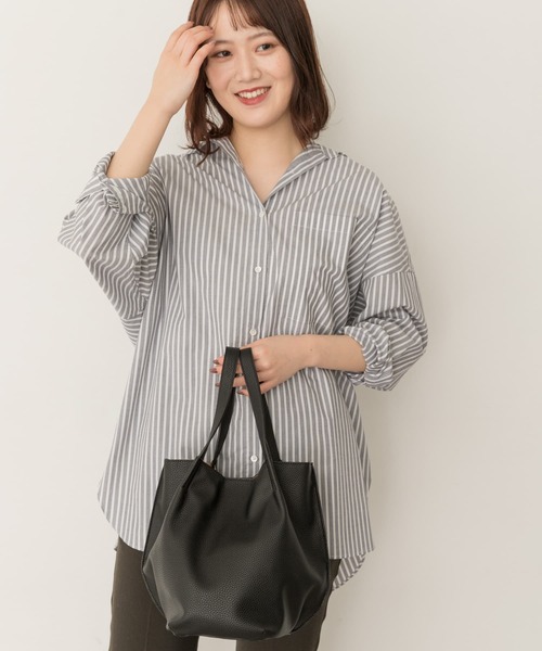 RODE SKO（ロデスコ）の「2WAYタックトートバッグ（トートバッグ・レディース・ブラック/ベージュ/グリーン/グレー/ライトブルー・ONE）」の18枚目の写真