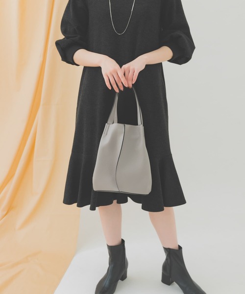 RODE SKO（ロデスコ）の「2WAYタックトートバッグ（トートバッグ・レディース・ブラック/ベージュ/グリーン/グレー/ライトブルー・ONE）」の20枚目の写真