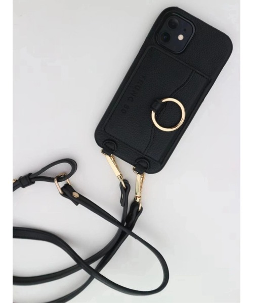 TRUNC(トランクエイティーエイト)の「(iPhone13対応)Shoulder Strap iPhone Case(スマホケース/カバー・レディース・ブラック/ベージュ・FREE)」の1枚目の写真