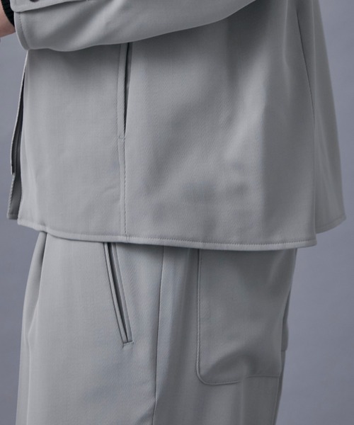 PUBLIC TOKYO（パブリックトウキョウ）の「AQUA WOOLカルゼジップブルゾン（ブルゾン・メンズ・ネイビー/アイボリー/ダークグレー/グリーン系その他・1/2/3）」の22枚目の写真