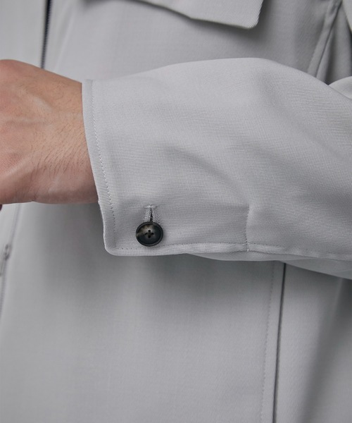 PUBLIC TOKYO（パブリックトウキョウ）の「AQUA WOOLカルゼジップブルゾン（ブルゾン・メンズ・ネイビー/アイボリー/ダークグレー/グリーン系その他・1/2/3）」の9枚目の写真