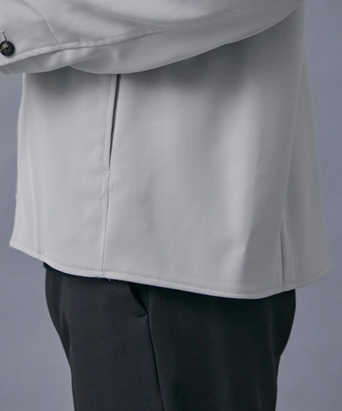 PUBLIC TOKYO（パブリックトウキョウ）の「AQUA WOOLカルゼジップブルゾン（ブルゾン・メンズ・ネイビー/アイボリー/ダークグレー/グリーン系その他・1/2/3）」の10枚目の写真