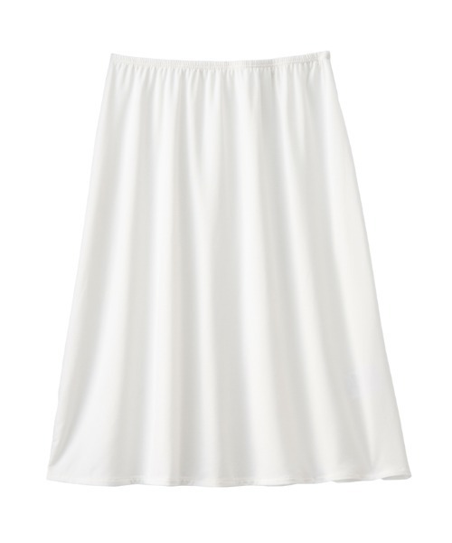 YU'NOW（ユナウ）の「ひんやり冷感！汗取りペチスカート〈50㎝丈〉【制菌】【抗菌防臭】【吸水速乾】（インナーウェア/肌着・レディース・ブラック/ベージュ/オフホワイト・MEDIUM/LARGE/X-LARGE）」の18枚目の写真