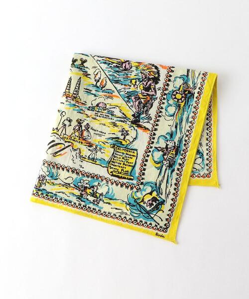 BINDU(ビンドゥー)の「<BINDU(ビンドゥー)>California BANDANA/バンダナ(バンダナ/スカーフ・レディース・イエロー/ライラック・FREE)」の2枚目の写真