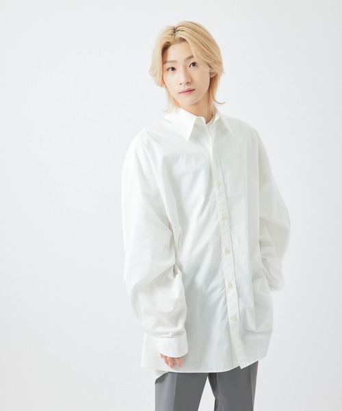 re_k by JUNRED（レクバイジュンレッド）の「【　re_k by JUNRED　】BIGブロードレギュラーカラーシャツ（シャツ/ブラウス・メンズ・ホワイト/サックスブルー/ブルー系その他4・S/M/L）」の11枚目の写真