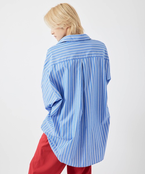 re_k by JUNRED（レクバイジュンレッド）の「【　re_k by JUNRED　】BIGブロードレギュラーカラーシャツ（シャツ/ブラウス・メンズ・ホワイト/サックスブルー/ブルー系その他4・S/M/L）」の14枚目の写真