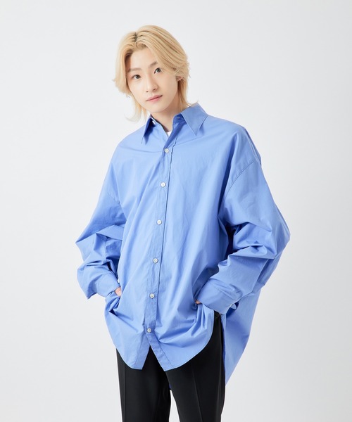 re_k by JUNRED（レクバイジュンレッド）の「【　re_k by JUNRED　】BIGブロードレギュラーカラーシャツ（シャツ/ブラウス・メンズ・ホワイト/サックスブルー/ブルー系その他4・S/M/L）」の17枚目の写真