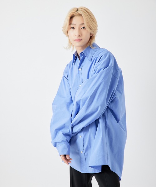 re_k by JUNRED（レクバイジュンレッド）の「【　re_k by JUNRED　】BIGブロードレギュラーカラーシャツ（シャツ/ブラウス・メンズ・ホワイト/サックスブルー/ブルー系その他4・S/M/L）」の18枚目の写真