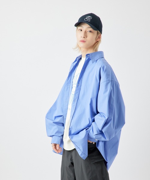re_k by JUNRED（レクバイジュンレッド）の「【　re_k by JUNRED　】BIGブロードレギュラーカラーシャツ（シャツ/ブラウス・メンズ・ホワイト/サックスブルー/ブルー系その他4・S/M/L）」の19枚目の写真