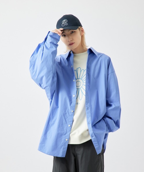 re_k by JUNRED（レクバイジュンレッド）の「【　re_k by JUNRED　】BIGブロードレギュラーカラーシャツ（シャツ/ブラウス・メンズ・ホワイト/サックスブルー/ブルー系その他4・S/M/L）」の20枚目の写真