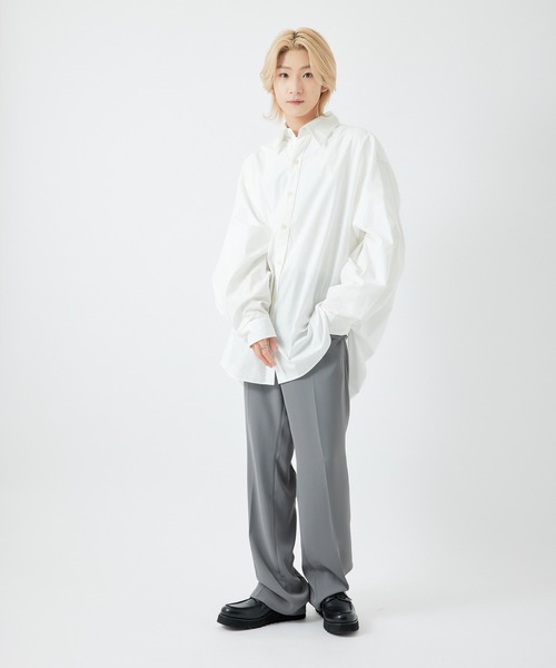 re_k by JUNRED（レクバイジュンレッド）の「【　re_k by JUNRED　】BIGブロードレギュラーカラーシャツ（シャツ/ブラウス・メンズ・ホワイト/サックスブルー/ブルー系その他4・S/M/L）」の21枚目の写真