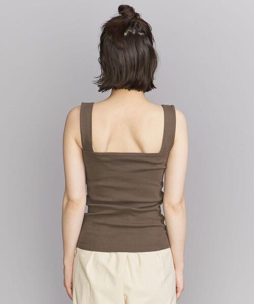 BEAUTY&YOUTH UNITED ARROWS(ビューティーアンドユースユナイテッドアローズ)の「BY コットンブレンド ベア タンクトップ -ウォッシャブル-(タンクトップ・レディース・オリーブ/ホワイト/ブラック/ナチュラル/ケリー/レッド/ダークグリーン・FREE)」の10枚目の写真