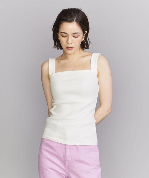 BEAUTY&YOUTH UNITED ARROWS(ビューティーアンドユースユナイテッドアローズ)の「BY コットンブレンド ベア タンクトップ -ウォッシャブル-(タンクトップ・レディース・オリーブ/ホワイト/ブラック/ナチュラル/ケリー/レッド/ダークグリーン・FREE)」の13枚目の写真