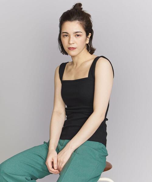 BEAUTY&YOUTH UNITED ARROWS(ビューティーアンドユースユナイテッドアローズ)の「BY コットンブレンド ベア タンクトップ -ウォッシャブル-(タンクトップ・レディース・オリーブ/ホワイト/ブラック/ナチュラル/ケリー/レッド/ダークグリーン・FREE)」の14枚目の写真