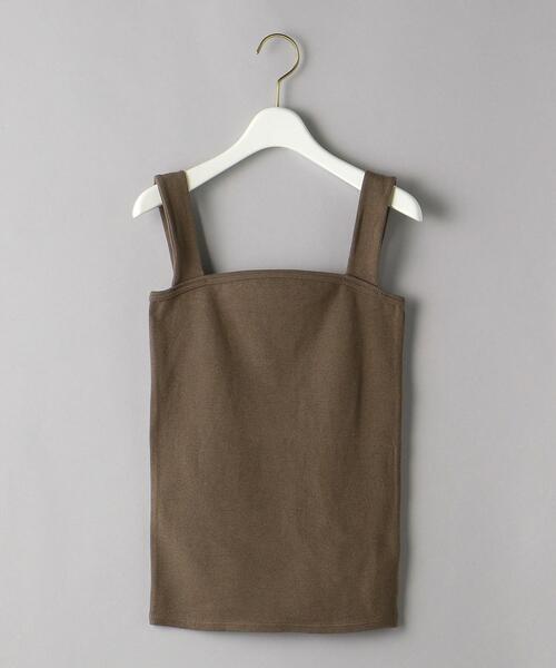 BEAUTY&YOUTH UNITED ARROWS(ビューティーアンドユースユナイテッドアローズ)の「BY コットンブレンド ベア タンクトップ -ウォッシャブル-(タンクトップ・レディース・オリーブ/ホワイト/ブラック/ナチュラル/ケリー/レッド/ダークグリーン・FREE)」の20枚目の写真