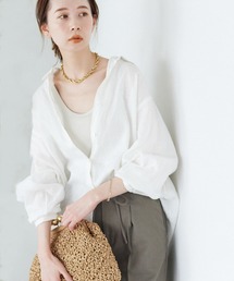 SLOBE IENA | リネンフレンチフロントレギュラーシャツ【手洗い可能】◆(シャツ/ブラウス)