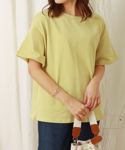 libelle more（リベル モア）の「天竺半袖プルオーバー（Tシャツ/カットソー・レディース・オフホワイト/ピンク/イエロー/ブラック/ベージュ・M/L）」の4枚目の写真