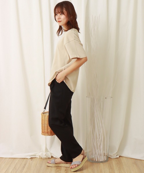 libelle more（リベル モア）の「天竺半袖プルオーバー（Tシャツ/カットソー・レディース・オフホワイト/ピンク/イエロー/ブラック/ベージュ・M/L）」の15枚目の写真