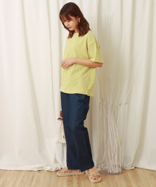 libelle more（リベル モア）の「天竺半袖プルオーバー（Tシャツ/カットソー・レディース・オフホワイト/ピンク/イエロー/ブラック/ベージュ・M/L）」の21枚目の写真