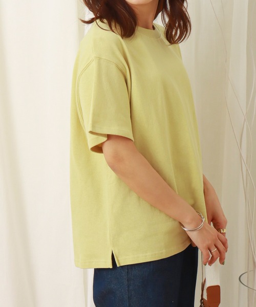 libelle more（リベル モア）の「天竺半袖プルオーバー（Tシャツ/カットソー・レディース・オフホワイト/ピンク/イエロー/ブラック/ベージュ・M/L）」の8枚目の写真