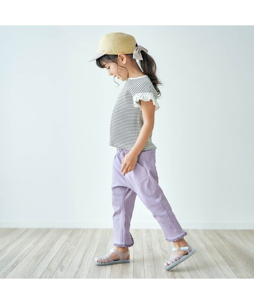 apres les cours（アプレレクール）の「うしろリボンキャップ_UVカット（ハット・キッズ・ベージュ/アイボリー・48/50/52/54）」の4枚目の写真