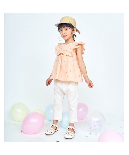 apres les cours（アプレレクール）の「うしろリボンキャップ_UVカット（ハット・キッズ・ベージュ/アイボリー・48/50/52/54）」の6枚目の写真