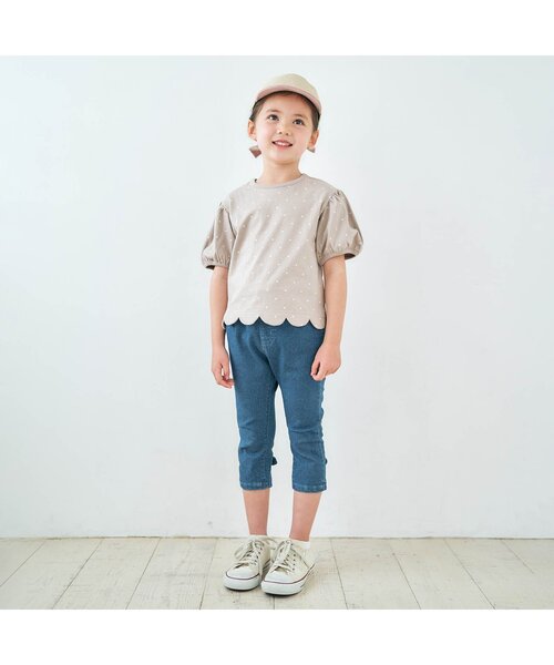 apres les cours（アプレレクール）の「うしろリボンキャップ_UVカット（ハット・キッズ・ベージュ/アイボリー・48/50/52/54）」の10枚目の写真