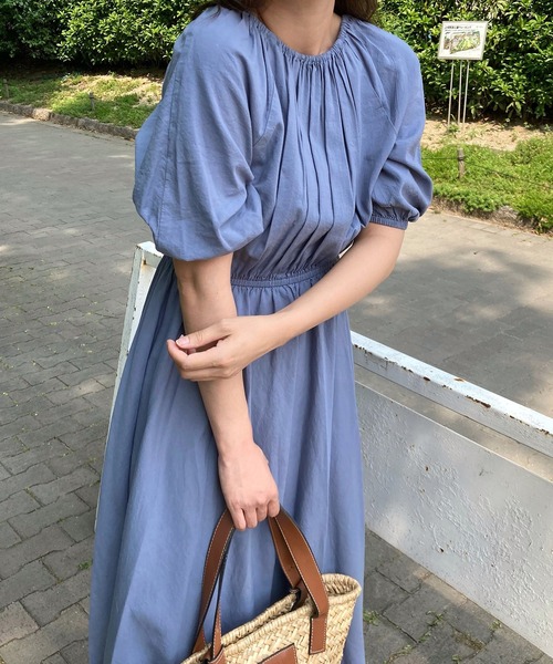 マックスマーラ バルーンスリーブワンピース ブルー マックスマーラ ブルー ワンピース S Max Mara - マックスマーラ