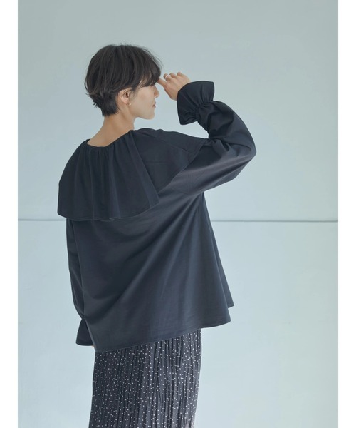 AMERICAN HOLIC(アメリカンホリック)の「フリルカラーカットプルオーバー(Tシャツ/カットソー・レディース・ブラック/オフホワイト・FREE)」の17枚目の写真
