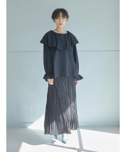 AMERICAN HOLIC(アメリカンホリック)の「フリルカラーカットプルオーバー(Tシャツ/カットソー・レディース・ブラック/オフホワイト・FREE)」の19枚目の写真