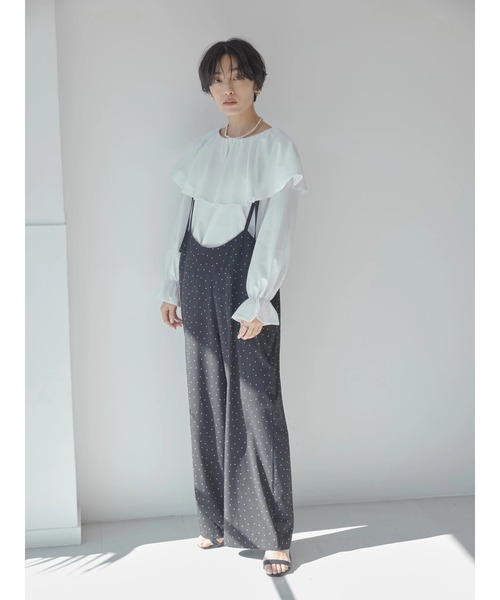 AMERICAN HOLIC(アメリカンホリック)の「フリルカラーカットプルオーバー(Tシャツ/カットソー・レディース・ブラック/オフホワイト・FREE)」の15枚目の写真