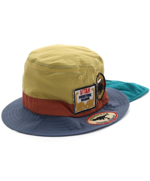 F.O.KIDS（エフオーキッズ）の「恐竜ワッペンアウトドアハット（ハット・キッズ・チャコール/ベージュ/レインボー・50/54/58）」の3枚目の写真