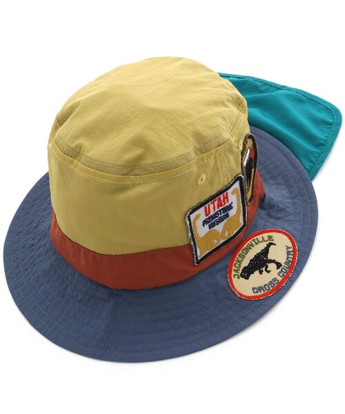 F.O.KIDS（エフオーキッズ）の「恐竜ワッペンアウトドアハット（ハット・キッズ・チャコール/ベージュ/レインボー・50/54/58）」の7枚目の写真