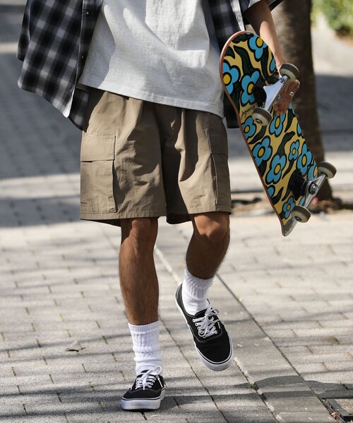 FREAK'S STORE（フリークスストア）の「WEB限定 コットンナイロン カーゴショーツ/レオパード（カーゴパンツ・メンズ・ロイヤルブルー/ベージュ/オリーブ/レオパード/ブラック・LARGE/MEDIUM/SMALL）」の3枚目の写真