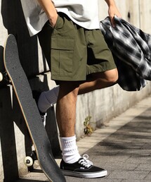 FREAK'S STORE | WEB限定 コットンナイロン カーゴショーツ/レオパード(カーゴパンツ)