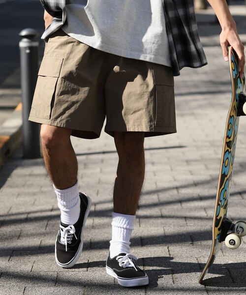 FREAK'S STORE（フリークスストア）の「WEB限定 コットンナイロン カーゴショーツ/レオパード（カーゴパンツ・メンズ・ロイヤルブルー/ベージュ/オリーブ/レオパード/ブラック・LARGE/MEDIUM/SMALL）」の18枚目の写真