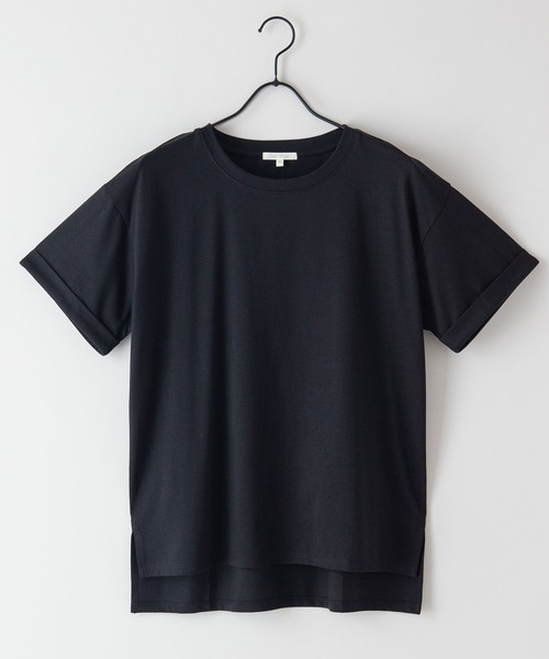 fort point(フォーポイント)の「【FORT POINT/フォートポイント】サイドスリットTシャツ(Tシャツ/カットソー・レディース・ホワイト/チャコールグレー/ブラック/グレー/サックスブルー/ミント/ピンク系その他/オレンジ系その他/ダークベージュ・LARGE/MEDIUM)」の22枚目の写真