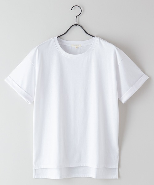 fort point(フォーポイント)の「【FORT POINT/フォートポイント】サイドスリットTシャツ(Tシャツ/カットソー・レディース・ホワイト/チャコールグレー/ブラック/グレー/サックスブルー/ミント/ピンク系その他/オレンジ系その他/ダークベージュ・LARGE/MEDIUM)」の19枚目の写真