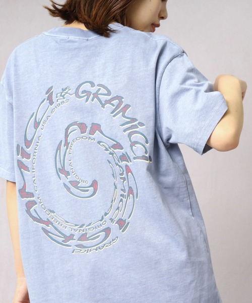 Gramicci(グラミチ)の「【 GRAMICCI / グラミチ 】 SWIRL TEE プリント スワールTシャツ INS(Tシャツ/カットソー・メンズ・ホワイト/ブラック/パープル・L/M)」の3枚目の写真