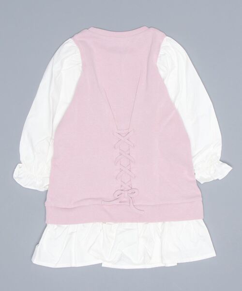 ROPE' PICNIC(ロペピクニック)の「【KIDS】ドッキングワンピース(ワンピース・キッズ・ブラック/ラベンダー・110/120/130/140)」の3枚目の写真