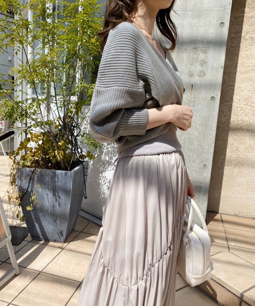 Cherie chuu(シェリーチュウ)の「cheriechuu コルセットボリュームスカート(スカート・レディース・ベージュ/パープル/グレイッシュベージュ・FREE)」の13枚目の写真