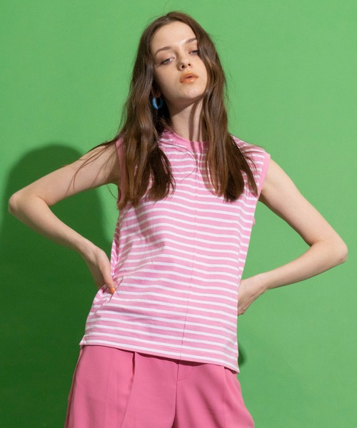 MAISON SPECIAL（メゾンスペシャル）の「ピンタックタンクトップ【MAISON SPECIAL/メゾンスペシャル】（Tシャツ/カットソー・レディース・ホワイト/ブラック/ピンク/イエロー/ブラック系その他・FREE）」の5枚目の写真