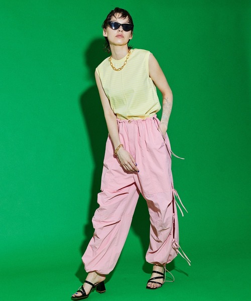 MAISON SPECIAL（メゾンスペシャル）の「ピンタックタンクトップ【MAISON SPECIAL/メゾンスペシャル】（Tシャツ/カットソー・レディース・ホワイト/ブラック/ピンク/イエロー/ブラック系その他・FREE）」の9枚目の写真