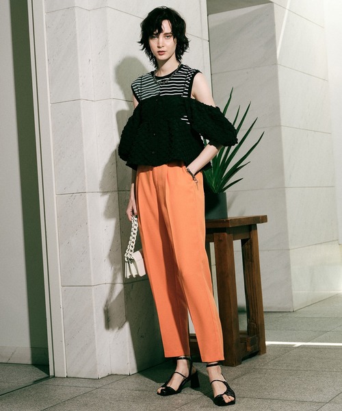 MAISON SPECIAL（メゾンスペシャル）の「ピンタックタンクトップ【MAISON SPECIAL/メゾンスペシャル】（Tシャツ/カットソー・レディース・ホワイト/ブラック/ピンク/イエロー/ブラック系その他・FREE）」の12枚目の写真